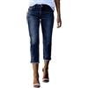 shownicer Jeans Donna Skinny Fit Jeans Used-Look Denim Pantaloni Elasticizzati Jeans Vintage Slim Fit A Blu Scuro XL
