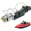 HERCHR Propulsore Per Barca RC, Set di Spinta Pompa Jet Per Barca RC Propulsore Grigio da 26mm con Tubo Radiatore Motore a Spazzole 540 Per Barca Jet Drive RC Accessorio Fai da Te