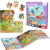 JTgugu Puzzle magnetico per bambini 16-20-25 pezzi dai 3 anni puzzle educativo bambini giocattolo didattico i più piccoli giochi da viaggio auto aereo attività regalo per bambine e bambini, vigili del fuoco