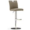 Robas Lund Ca.Sta-Sgabello da Bar in Pelle, Color Cappuccino, L/H/P, B/H/T: ca. 42 x 87-112 x 51 cm