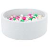 Velinda Piscina di Palline Colorate 200 per Bambini, Morbida, secca, in Schiuma, Gioco (Colori delle Palline: Bianco, Verde, Rosa Chiaro, Rosa, Cappuccino)