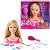 Mattel Barbie Testa per acconciare le bambole, capelli biondi con 20 accessori colorati, testa di bambola per acconciature, HMD88