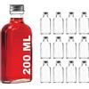 slkfactory 12 x 200ml bottiglie di vetro vuote con tappo da slkfactory