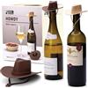 Monkey Business Tappi per vino in silicone, divertenti tappi a forma di cappello da cowboy, sigilla la bottiglia e mantiene il vino fresco, graziosi accessori per vino, gadget da cucina, confezione da