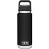 YETI Rambler Bottle Chug, Vacuum Insulated Stainless Steel Bottle with Chug Cap, Black, 26 oz (760 ml)
