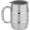 GARUET Boccale da birra, in acciaio inox di alta qualità, con grande impugnatura, bicchiere da birra/tazza da caffè con coperchio in omaggio, 500 ml, isolamento sottovuoto a doppia parete