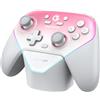 GameSir Super Nova Multiplatform Game Controller - 2.4G Wireless for PC/Switch/iOS/Android - Hall Effect Joystick & Triggers, Magnetic Faceplate, RGB Lighning,Charging Dock (Rosa Montata)