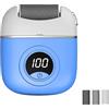 Generic Rimozione calli elettrica per piedi, nuovo dispositivo di riparazione e macinazione USB ricaricabile, lima per piedi per rimozione calli, lucidatrice per talloni, display digitale (blu)