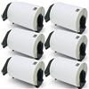 BETCKEY - 6 rotoli di etichette di ricambio per Brother DK-11247, 103 mm x 164 mm, nero su bianco, 1080 etichette di spedizione compatibili con stampanti Brother QL