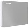 Toshiba Canvio Flex HDTX140XSCCA - Hard disk esterno portatile USB-C USB 3.0, per PC, Mac e tablet, 4 TB, colore: Argento