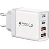 Generico Adattatore multiporta USB, blocco caricabatterie USB porte multiple | Caricatore a blocco USB a 4 porte Stazione di ricarica USB multipla da 40 W,Caricabatterie USB da Muro, Blocchi di Ricarica per Sm