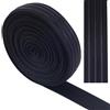 GORGECRAFT 10 Iarda 30mm di Larghezza Nastro Elastico Antiscivolo Linea Retta Fascia Elastica in Silicone Nastro Elastico Gomme Elastiche Cinghie Elastiche Cintura per Abbigliamento, Nero