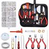Zalava Kit per la creazione di gioielli, set di 14 attrezzi per la riparazione di braccialetti, orecchini, fai da te, ecc.