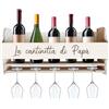 Pekiedo Porta Vino da Parete Portabottiglie in Legno Naturale, Cantinetta Design Moderno, Decorazione da Parete Cucina Wine Rack Mensola, Idea Regalo Festa del Papà Lui Uomo (Papà)