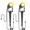 B-right Illuminazione da giardino, confezione da 2 faretti LED da giardino da 3 W, con cavo da 3 m, non include spina. (accessori adatti per lampade da giardino 4 in 1 o 6 in 1)