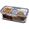 Dechoga Porta Fette Biscottate Ermetico, Porta Fette Biscottate Salvafreschezza Ermetica, Registrazione Del Tempo, Contenitore Porta Biscotti Riutilizzabili per Pane Frutta Verdura, 32.5 X 17.5CM