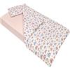 Lovely Hippo Lenzuola 80 x 160 cm con angoli + Copripiumino 120x170 cm + Federa per Cuscino per bambini (Arcobaleno, Letto 80x160cm - Set 3 pezzi)
