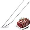 Kerafactum Set di aghi per lardellare curvi e dritti | Ago per arrosti Ago per dressare Ago 20 cm Acciaio inossidabile Ago per lardellare grande campo di presa per strisce di lardo | Ø3 mm Perfetto