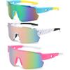 Silent-Qiaoyou 2 Pezzi Occhiali da sole sportivi UV400, Occhiali da Ciclismo Polarizzati, Occhiali da Ciclismo uomo Donna Protezione UV 400, per, Ciclismo, Motociclismo, Corsa, Sci, Alpinismo, Pesca ecc