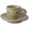 Colì Set tazza da espresso con piattino in terracotta, Tazzina da caffè, Disegno Stelle, 100 ml Maioliche e Terrecotte.
