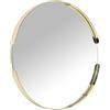 DRW 72172 Specchio da Parete Rotondo in Metallo Dorato 50 x 50 x 3,5 cm, Oro, Medidas: 50x50x3,5cm