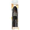 Da Vinci 5382 1503 Series Travel Brush set caso, pelle, nero, 30 x 30 x 30 cm