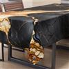 PETTI Artigiani Italiani - Tovaglia Antimacchia Rettangolare Copritavolo Cucina Elegante Effetto Marmo Nero X12 Posti (140x240 cm) 100% Made in Italy