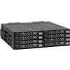 Icy Dock Gabbia backplane Rack Rimovibile Robusto, Enclosure Rack Interamente in Metallo Hot Swap per 8 unità SSD SATA/SAS da 2,5 o HDD in 1 alloggiamento da 5,25 - ToughArmor MB998SP-B