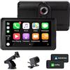 CUQI Autoradio Wireless da 7 Pollici, Autoradio Portatile Senza Installazione con CarPlay Senza Fili e Android Auto Senza Fili/Mirror Link/Telecamera Anteriore e Posteriore/Bluetooth/FM/AUX/Scheda TF