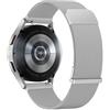 Amzpas Cinturino per Samsung Galaxy Watch 4/5/6/7 40mm 44mm, Cinturino in Acciaio,Metallo Magnete per Samsung Galaxy Watch 5 pro 45mm/ Watch 4/6 Classic 46mm 42mm (Argento)