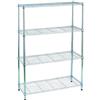 Archimede Sistema Componibile, Scaffale Quattro Ripiani, Grigio (Cromato), 35 x 90 x 137 cm