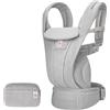 Ergobaby Omni Deluxe - Marsupio per neonati fino a 20 kg, ergonomico a 4 posizioni in rete, sistema da viaggio, grigio perla