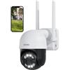ZOSI Telecamera Wi-Fi Esterno 3MP, 2K Telecamera da Esterno WiFi 360° IP66, Visione Notturna a Colori, Videocamera Tracciamento Intelligente, Rilevamento di Umano, Veicoli e Aree