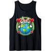 Siberian Cat Earth Day Products Marrone Nero Siberiano Gatto Terra Giorno Abbraccio Amore Proprietario Pianeta Mamma Canotta