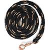 Pferdelinis Cavallo con gancio panico in oro rosa, lunghezza 2 m, diversi colori con glitter (nero-oro)