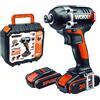 Worx WX292 - Cacciavite impatto 1/4 - 2 batterie 20v - 2,0 ah - li-ion.