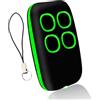 AXIOMA Telecomando Cancello Universali, Rolling Code e Codice Fisso 280-868 MHz, 4 in 1 multifrequenza, telecomando cancello compatibile con più di 90 marche, telecomando universale 433MHz (Verde)