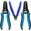 Glarks Set di 3 utensili spelafili e tagliafili professionali, 10-22 AWG, pinze da taglio in acciaio inox, utensile manuale multifunzione per elettronica