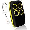 AXIOMA Telecomando Cancello Universali, Rolling Code e Codice Fisso 280-868 MHz, 4 in 1 multifrequenza, telecomando cancello compatibile con più di 90 marche, telecomando universale 433MHz (Giallo)
