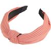 Blausky 1 cerchietto per capelli da donna, nodo annodato, vintage, in tessuto retrò, antiscivolo, alla moda, per donne, rosso arancio