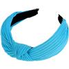 Blausky 1 cerchietto per capelli da donna, nodo annodato, vintage, ampio tessuto retrò, antiscivolo, alla moda, accessorio per capelli, per donne, blu