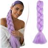 SEGO Capelli per Treccine Africane Extension Afro Trecce Lunghe 60cm Treccia Finta Braiding Hair Sintetici Ombre Crochet Fibre 100g - # Viola Lilla