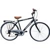 MADICKS Bicicletta Uomo da Passeggio Olanda Trekking City bike Misura 28 Bici da città Vintage retrò Nero Con Cambio