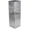 DRW DonRegaloWeb - Portaombrelli in metallo quadrato con gancio per ombrelli piccoli, 15,5 x 15,5 x 49 cm, nero
