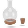 Natudeco Decanter per vino rosso Caraffa per vino in vetro multifunzionale Quick Sober Dispenser per vino in vetro trasparente ad alto contenuto di borosilicato con base per bar regali per la casa(2L)