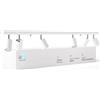 Lightbox Lampada da soffitto LED | 6 fiamme | 9 x 119 x 15 cm | faretto da soffitto con spot orientabili | lampada per soggiorno, cucina o camera da letto (interno) | 6 prese GU10 | in metallo bianco