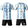 tiansiaben Diego - Kit da calcio per bambini, maglia Maradona Argentina Soccer Legend da uomo, maglia personalizzata con nome della squadra e numero per lui, Blu bianco, L