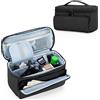 CURMIO Borsa da Toilette per Uomo, Beauty Case da Viaggio Uomo, Borsa per Rasoi Elettrici, Regolabarba, Tagliacapelli o Trimmer di Precisione