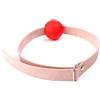 Kutocesy Gag Ball in Peluche in Pelle Regolabile Ballgag Giocattoli Sessuali BDSM Bavaglio in Bocca per Donne Coppie SM Giochi Sessuali (Pink)
