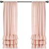 Lush Decor, Blush Allison - Coppia di tende con volant per soggiorno, sala da pranzo, camera da letto, 160 x 101,6 cm, 160 cm